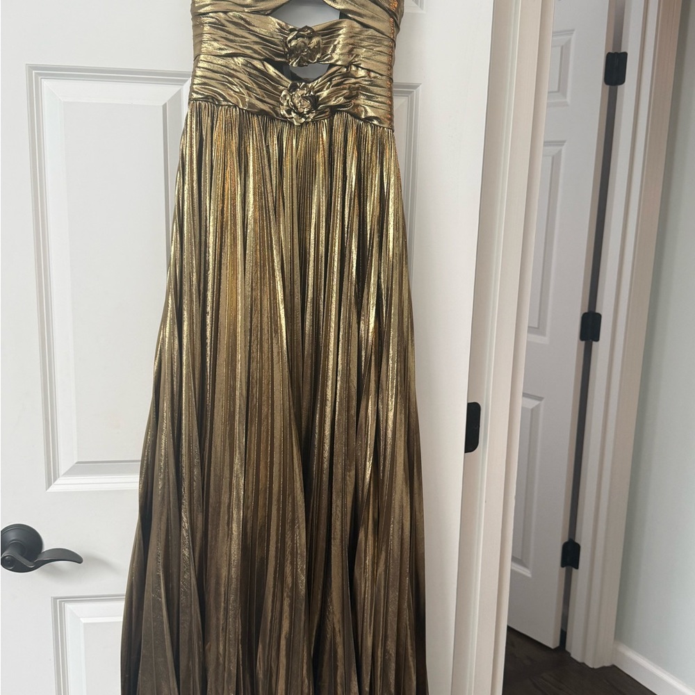 Jovani Black and Gold Dress 42335